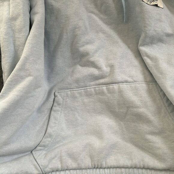Jordan | Essential Loose Fit Fleece Hoodie in Baby Blue | 3X - Picture 8 of 9